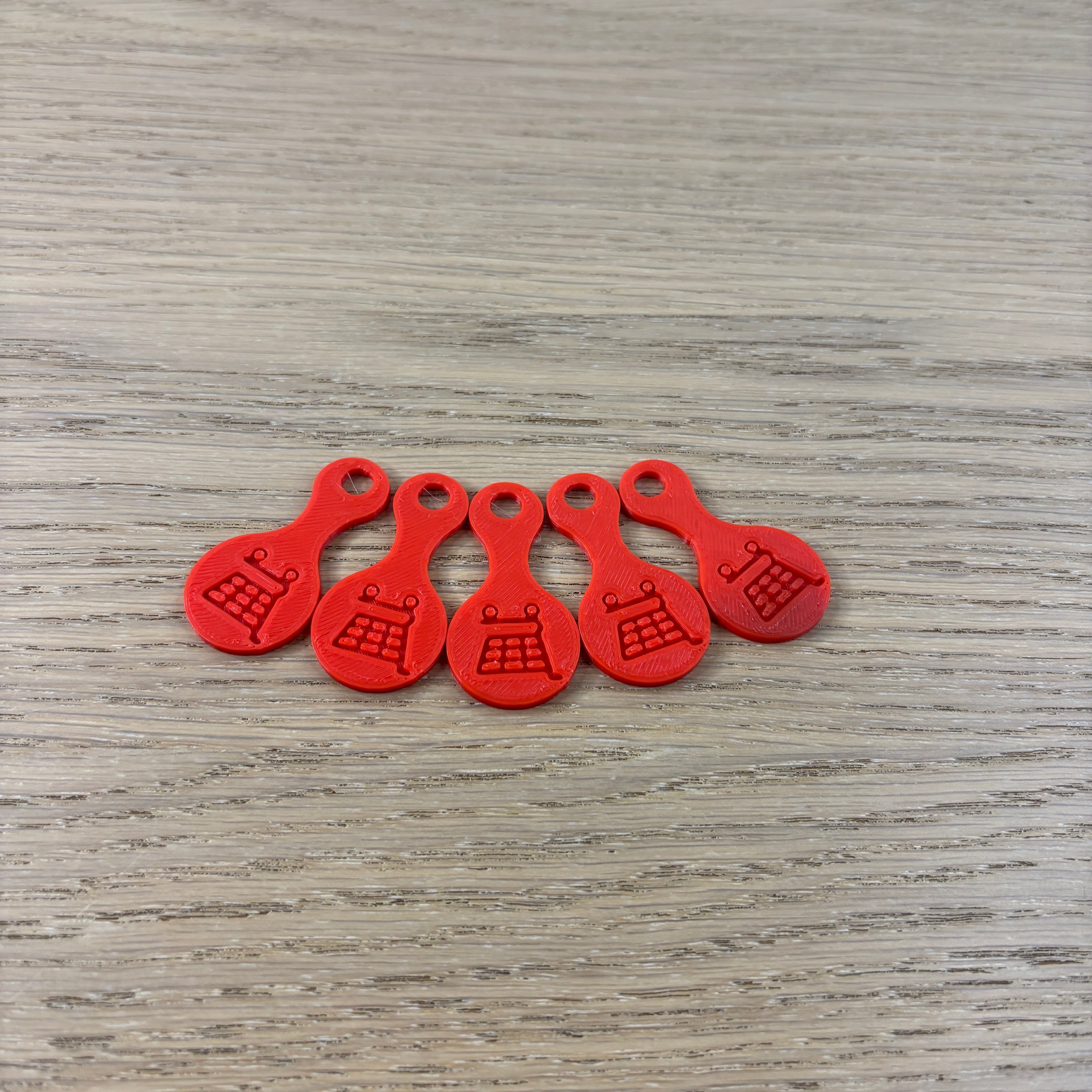 Sada koleček do košíku - červená